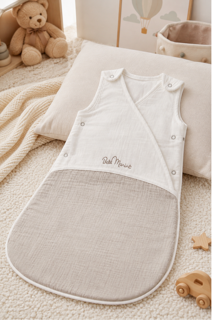 BebeMarin Bamboo Swaddle Sleepsuit 0-6 Months BM Collection