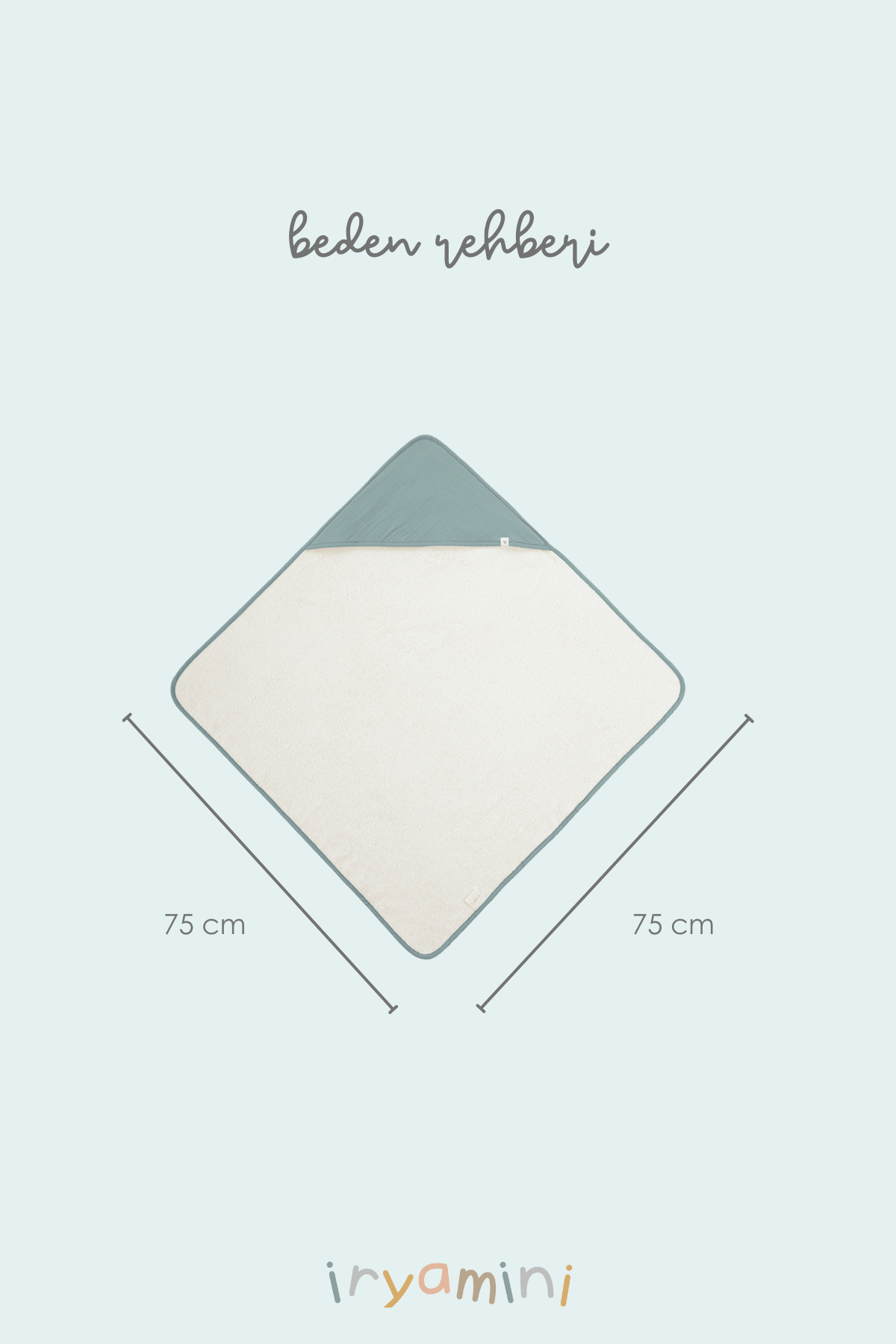 Joy of Colors Organic Cotton Muslin Baby Swaddle Mint 75x75