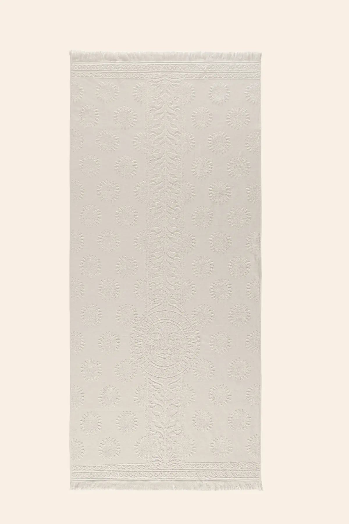Solara %100 Pamuk Plaj Havlusu 80x170 cm Coconut Cream