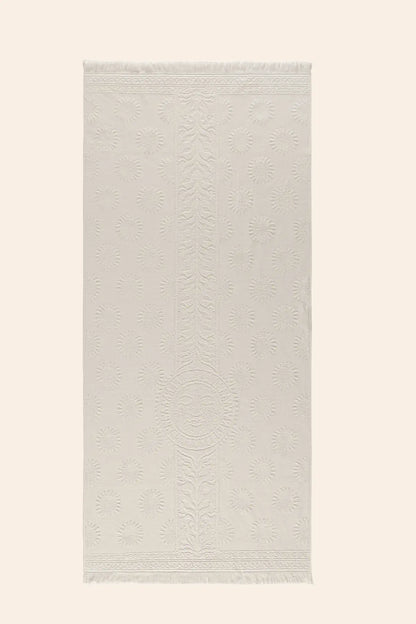 Solara %100 Pamuk Plaj Havlusu 80x170 cm Coconut Cream