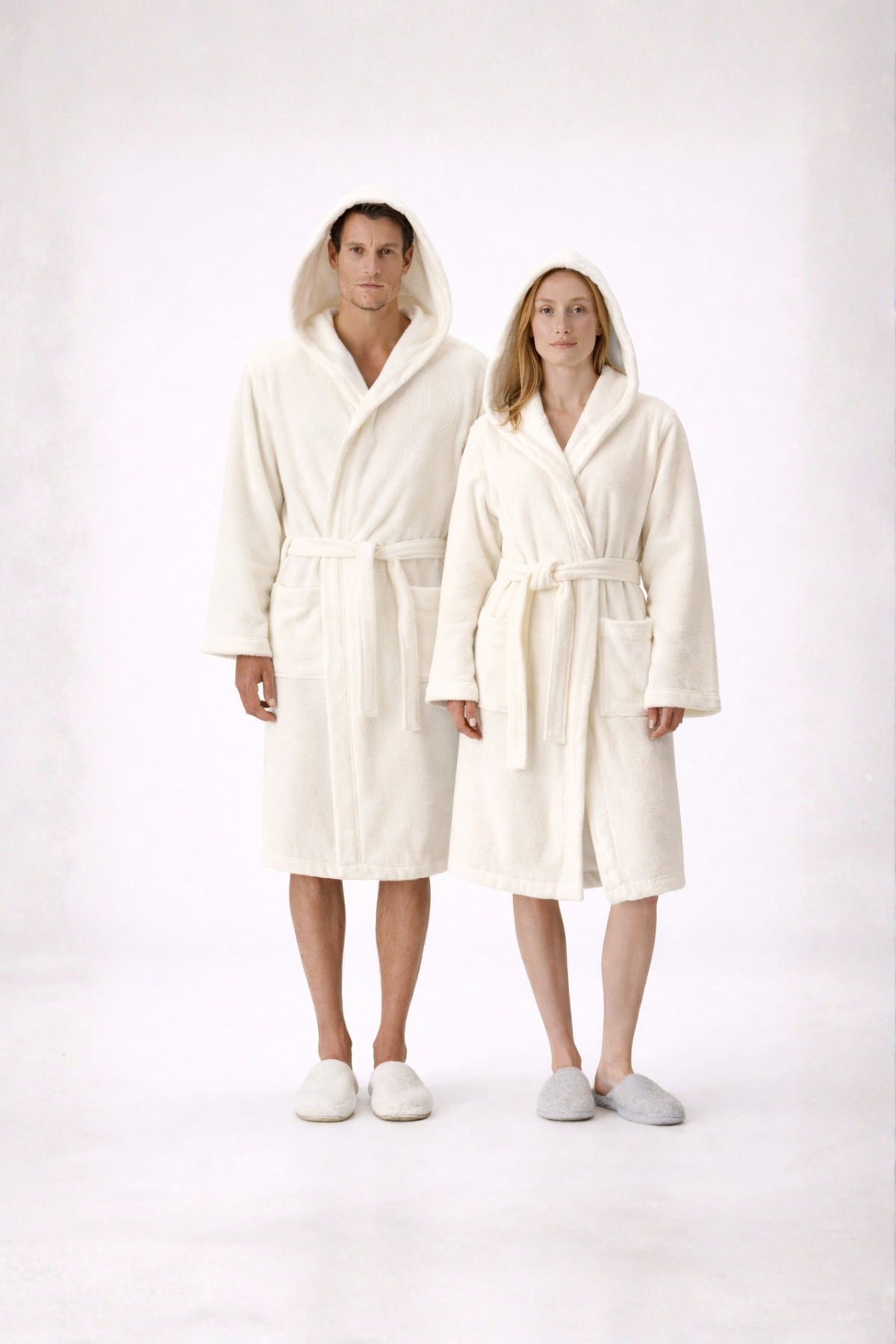 Miro %100 Pamuk Bornoz Takımı Bej