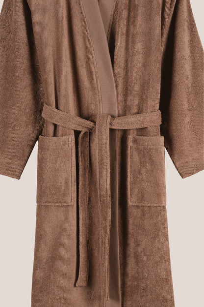 Solena %100 Pamuk Kadın Bornoz Mocha