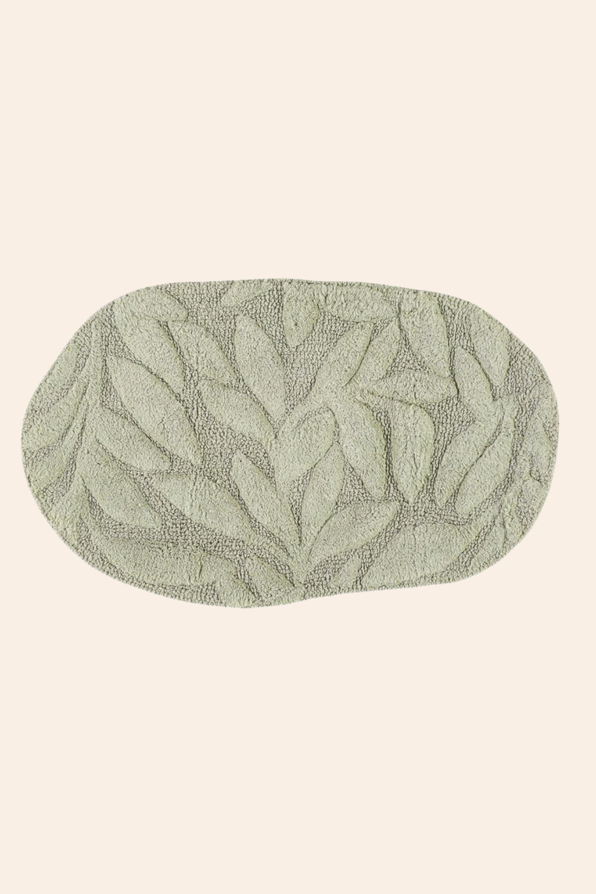 Allesi Tekli Banyo Paspası %100 Pamuk 50x80 Cm Yeşil