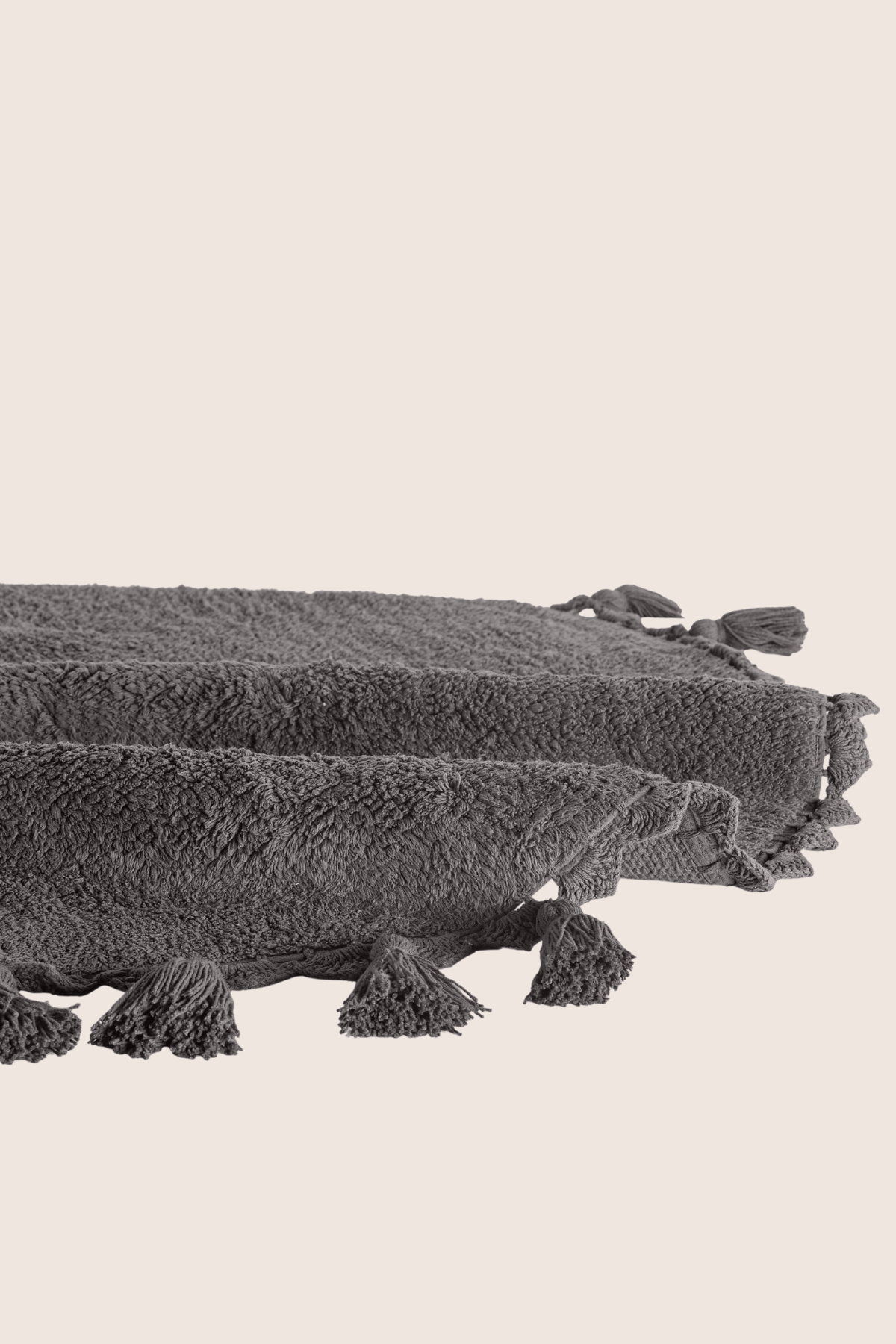 Lowell Round Bath Mat 100% Cotton 100x100 Anthracite