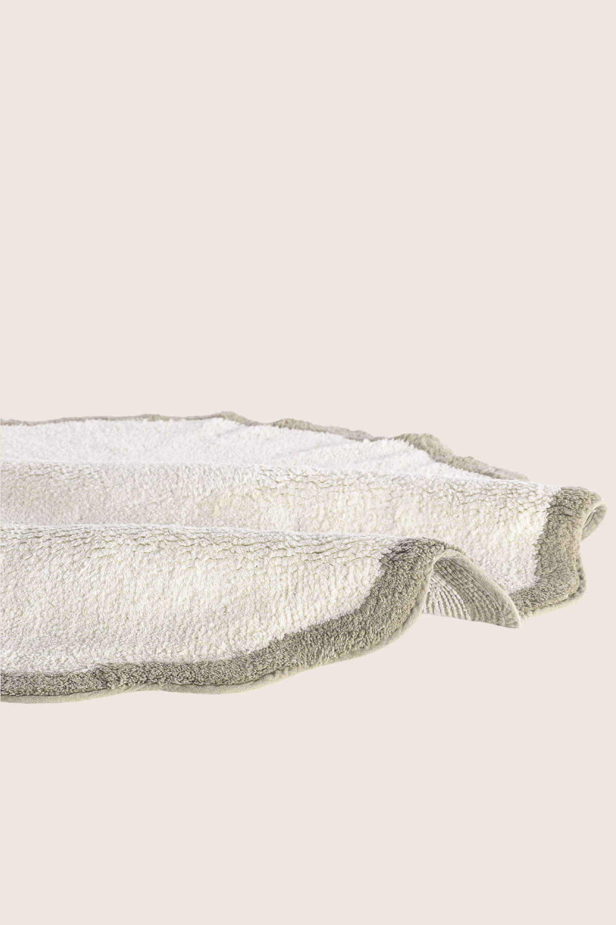 Scallop Yuvarlak Banyo Paspası Bambu 90x90 Yeşil