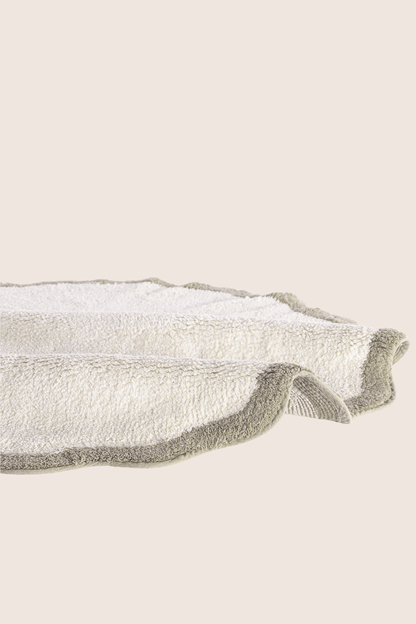 Scallop Yuvarlak Banyo Paspası Bambu 90x90 Yeşil