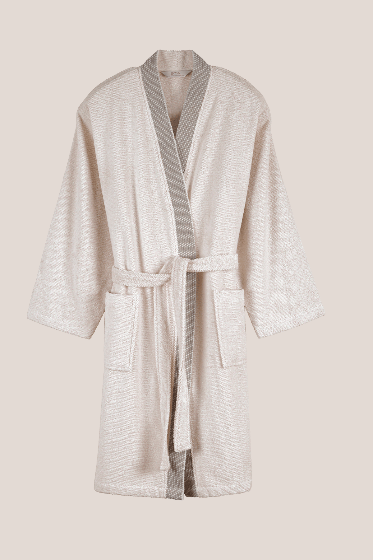 Travertine %100 Pamuk Kadın Bornoz Açık Bej