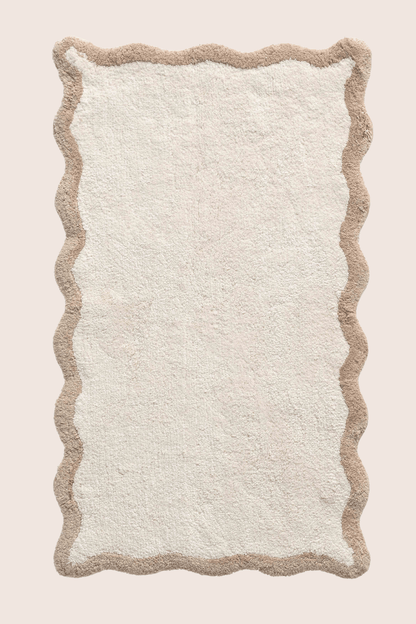 Scallop Tekli Banyo Paspası Bambu 60x100 Bej