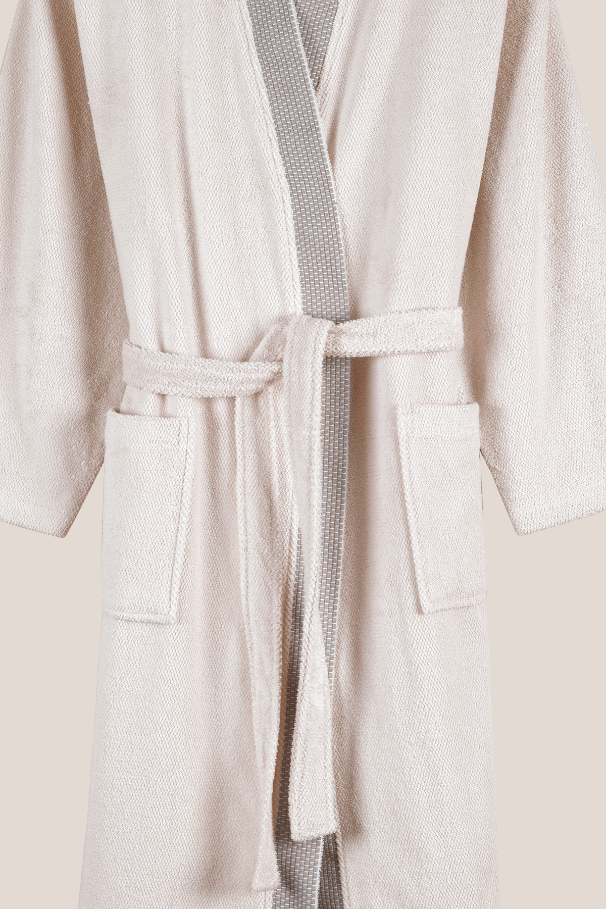 Travertine %100 Pamuk Kadın Bornoz Açık Bej