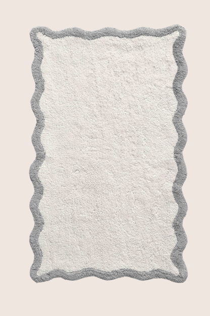 Scallop Tekli Banyo Paspası Bambu 60x100 Gri