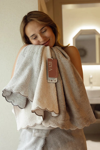 Lindy Bamboo Hand Towel 50x90 cm Cool Gray