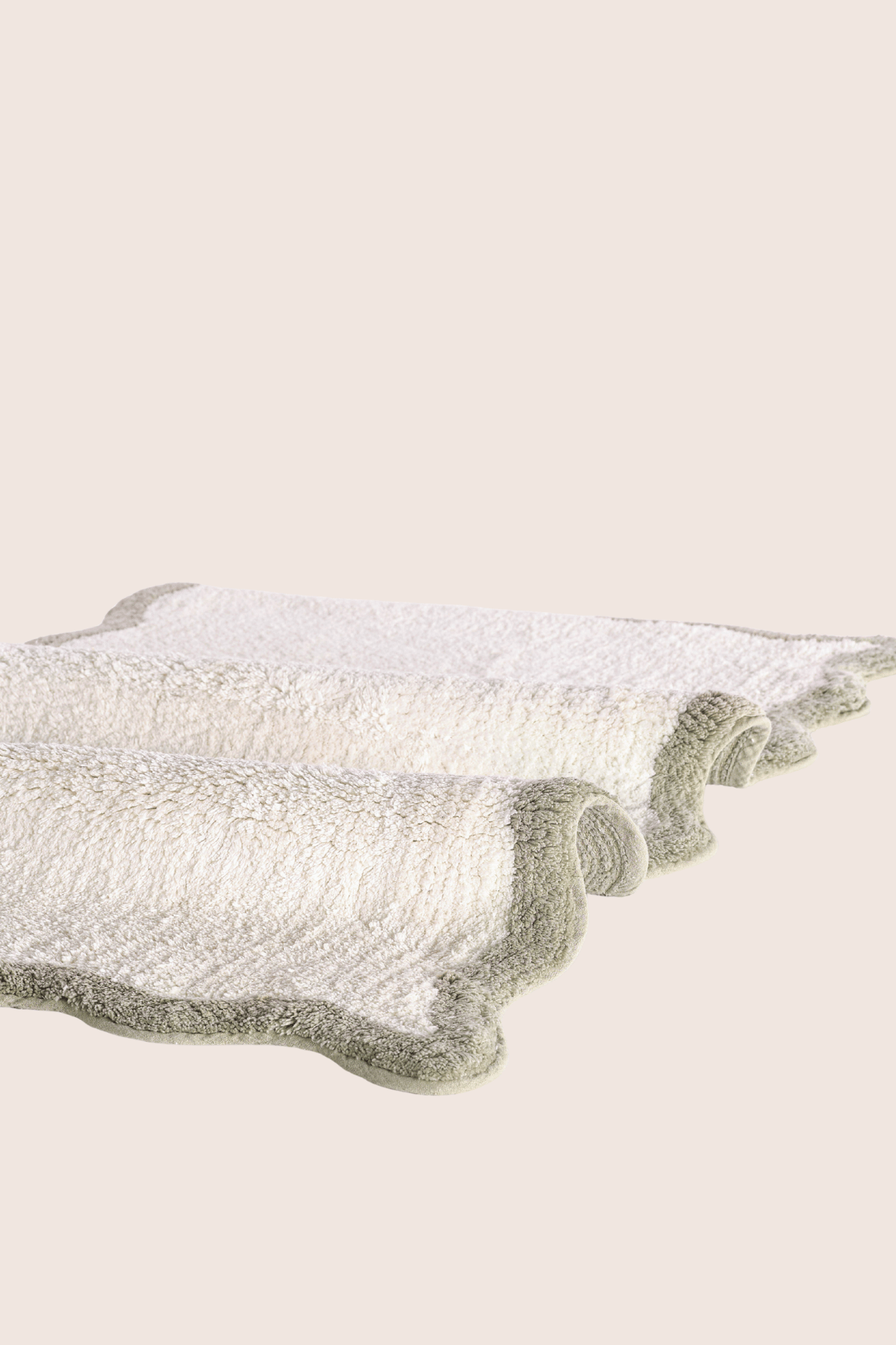 Scallop Tekli Banyo Paspası Bambu 60x100 Yeşil