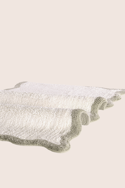 Scallop Tekli Banyo Paspası Bambu 60x100 Yeşil