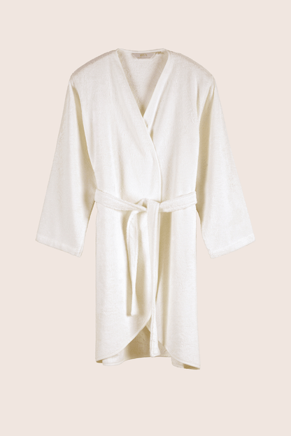 Sedef Bambu Kadın Bornoz Ekru