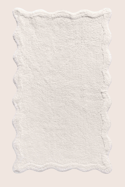 Scallop Tekli Banyo Paspası Bambu 60x100 Ekru