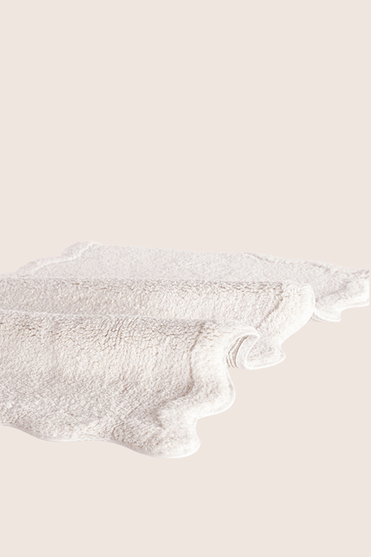 Scallop Tekli Banyo Paspası Bambu 60x100 Ekru