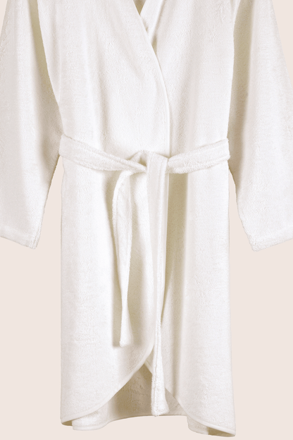 Sedef Bambu Kadın Bornoz Ekru