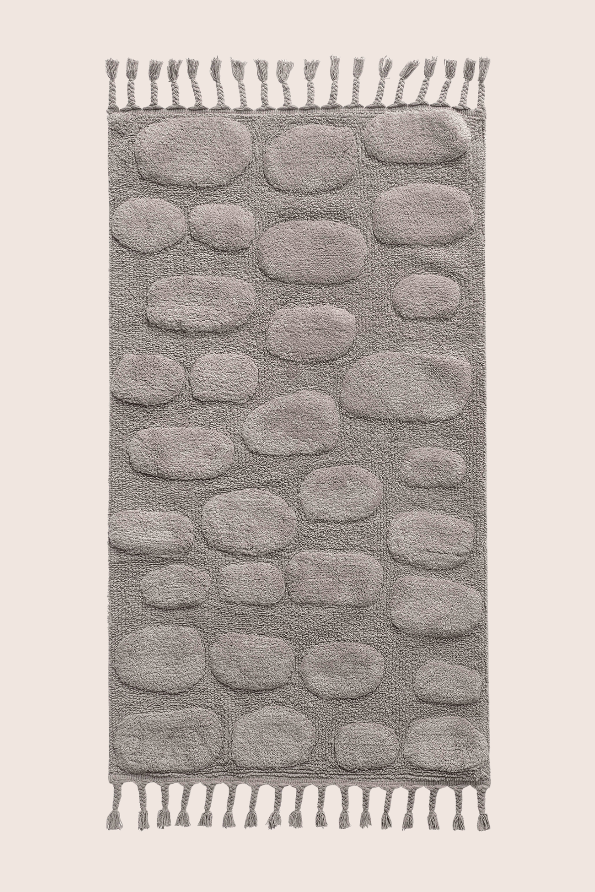 Wall Tekli Banyo Paspası %100 Pamuk 70x150 cm Gri
