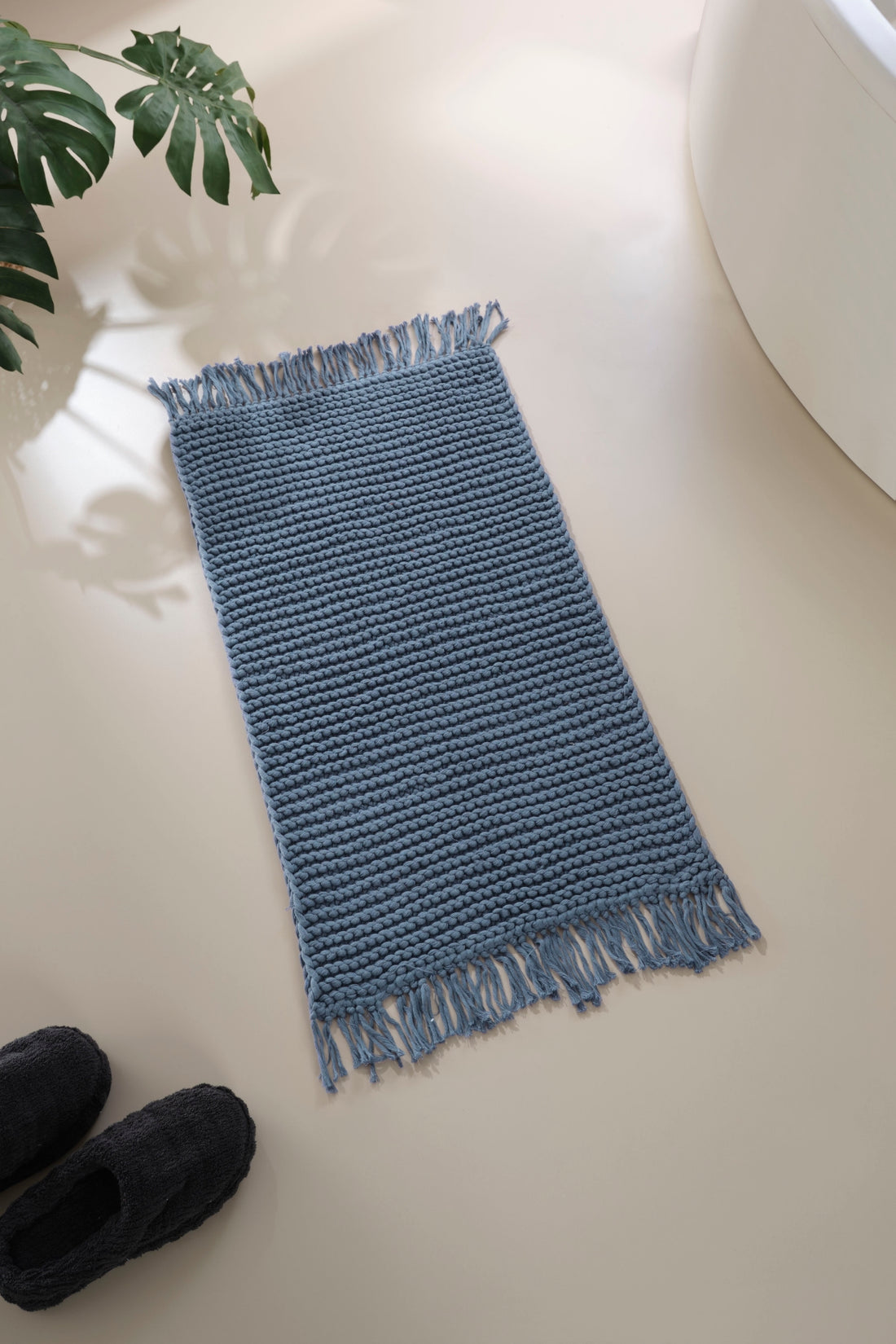 Lavish Single Bath Mat 100% Cotton 50x70 Blue