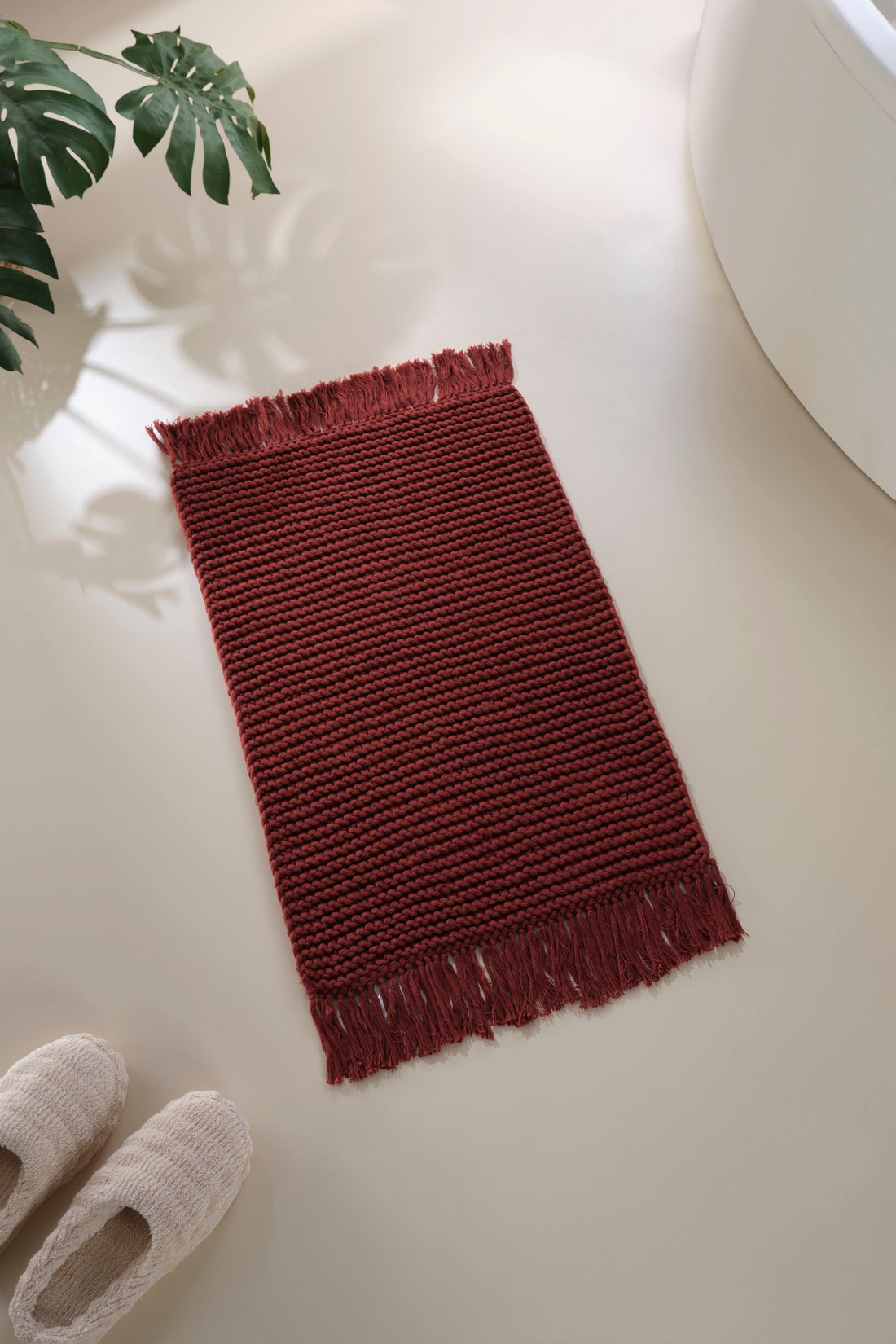 Lavish Single Bath Mat 100% Cotton 50x70 Red