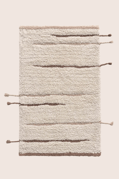 Earth Tekli Banyo Paspası %100 Pamuk 50x80 cm Kahverengi