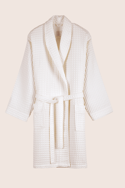 Aura Waffle Bornoz Takımı Ekru