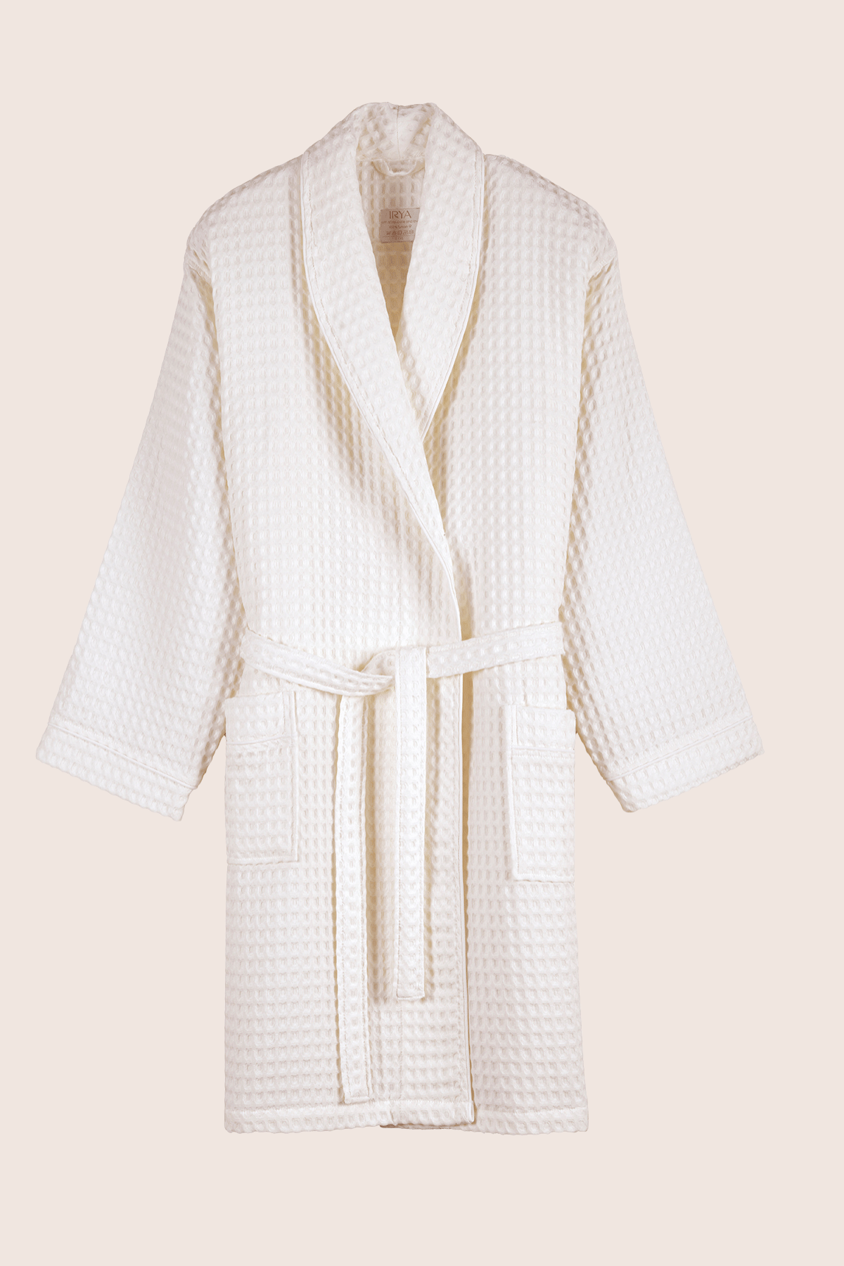 Aura Waffle Erkek Bornoz Ekru