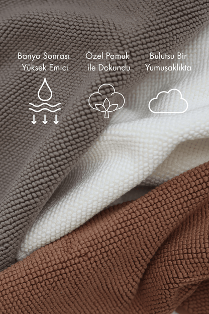Aura Waffle Havlu Kahve 50X100