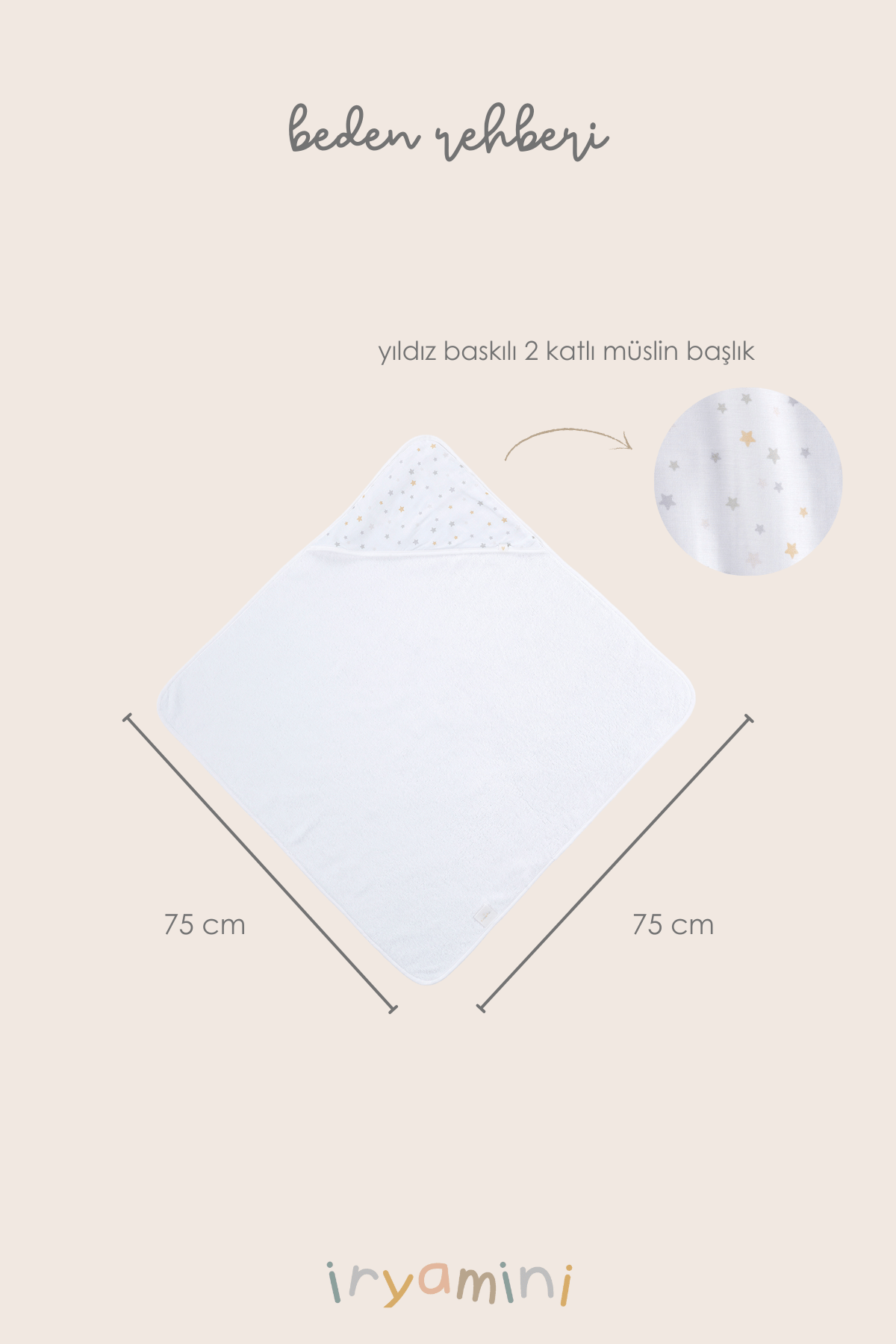 Dreamer Organic Cotton Muslin Baby Swaddle White 75x75