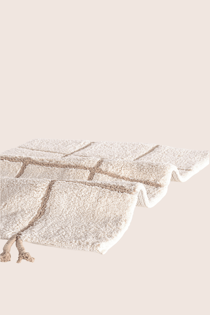 Elani 2’li Takım Banyo Paspası %100 Pamuk 40x60+60x90 cm Bej