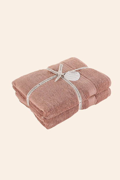 Mısır %100 Mısır Pamuğu  Havlu Seti Copper Rose