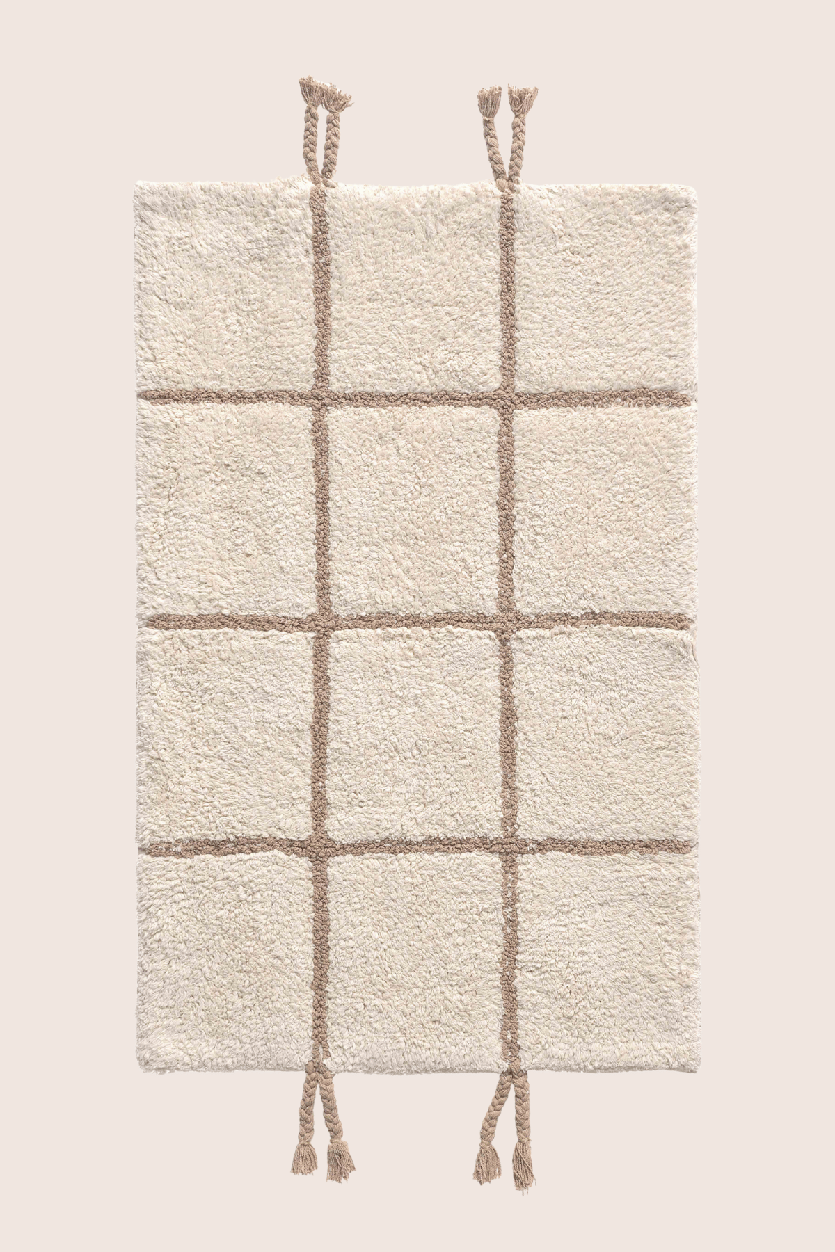 Elani Tekli Banyo Paspası %100 Pamuk 50x80 cm Bej