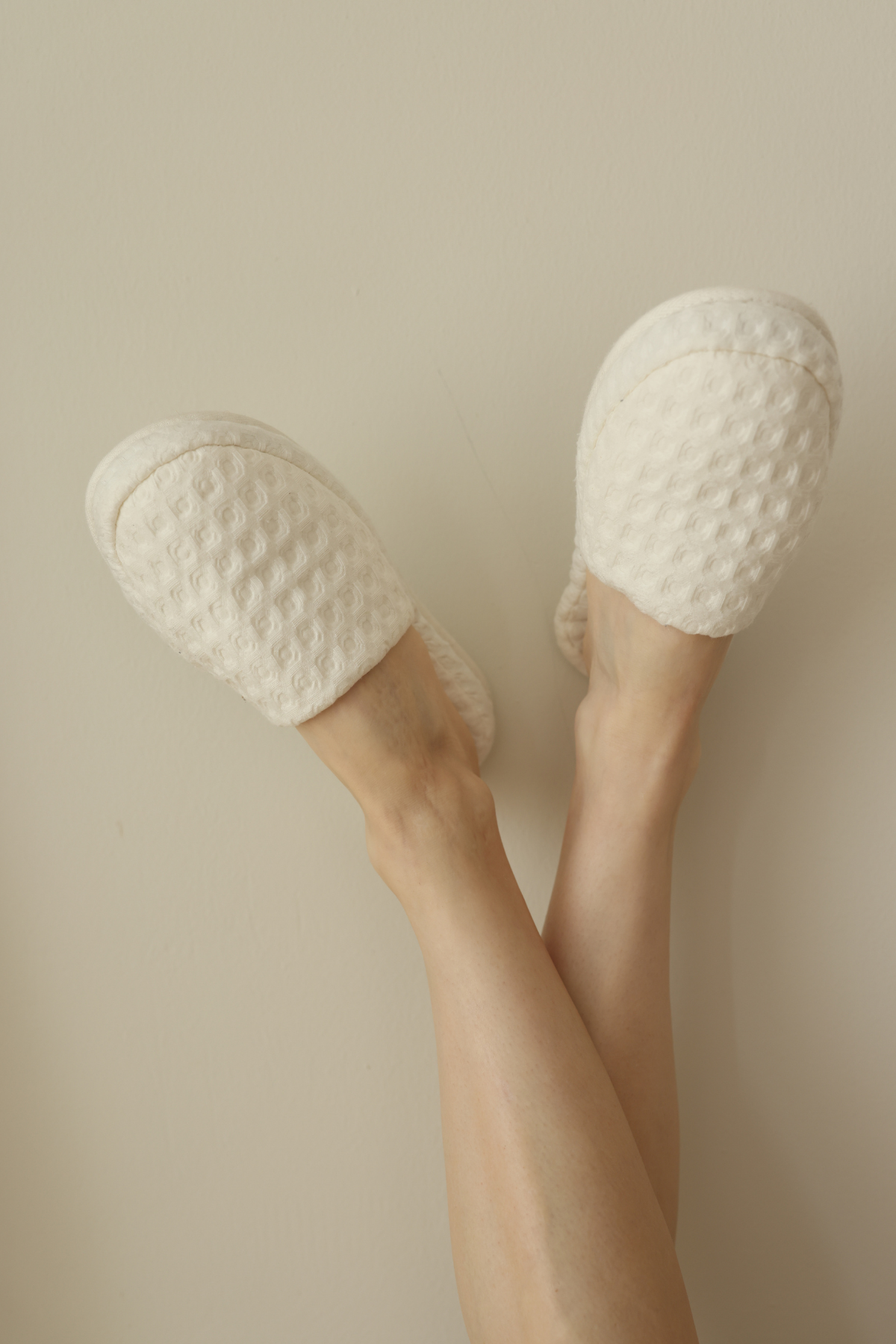 Aura Waffle Terlik Ekru