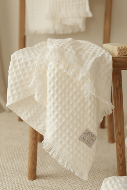 Aura Waffle Havlu Ekru 70x140