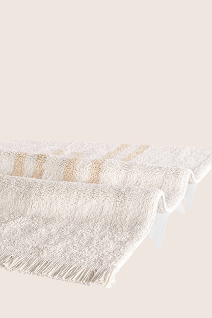 Bound Tekli Banyo Paspası %100 Pamuk 70x120 cm Beyaz