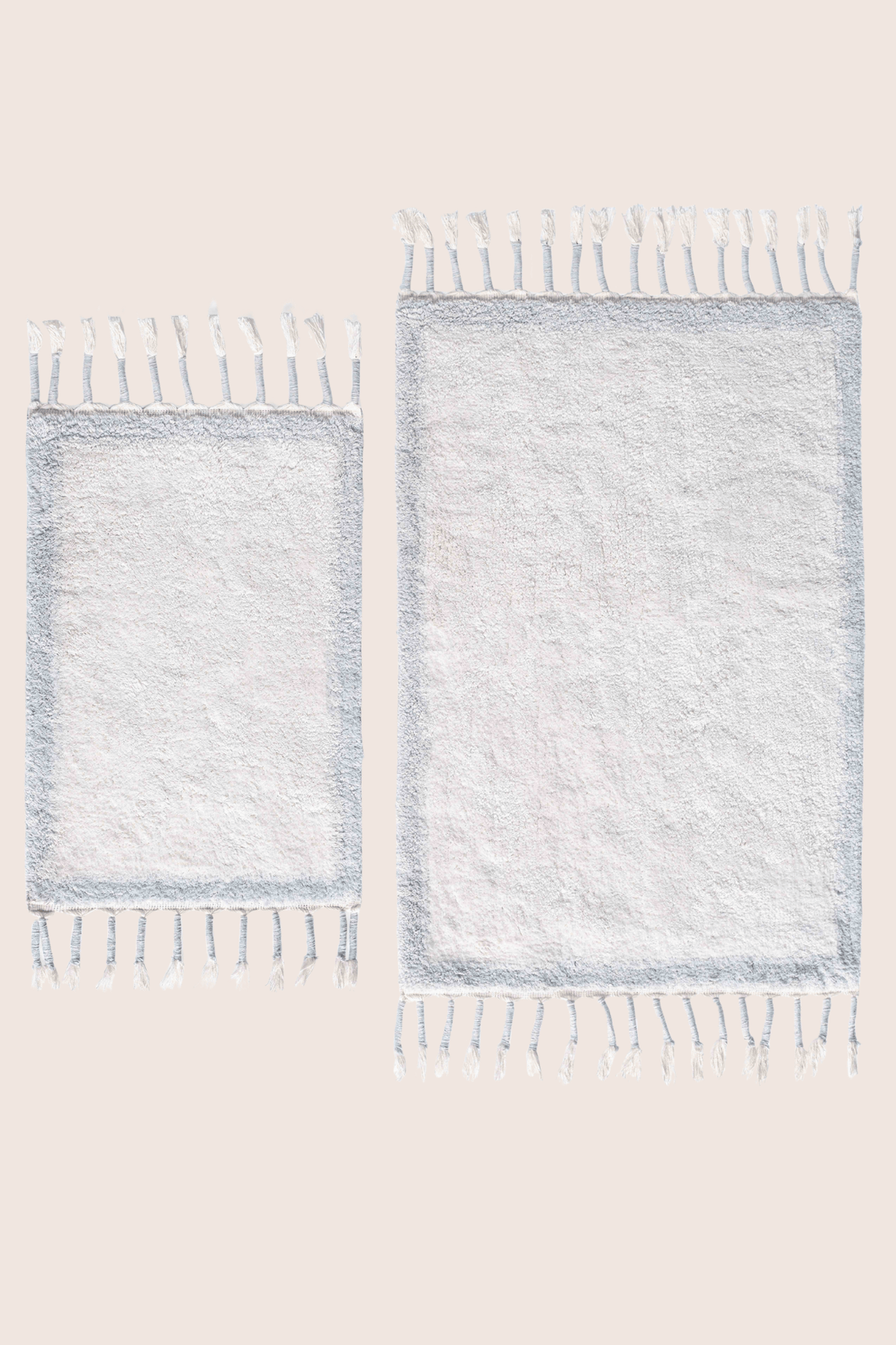 Root 2’li Takım Banyo Paspası %100 Pamuk 40x60+60x90 cm Buz Mavi