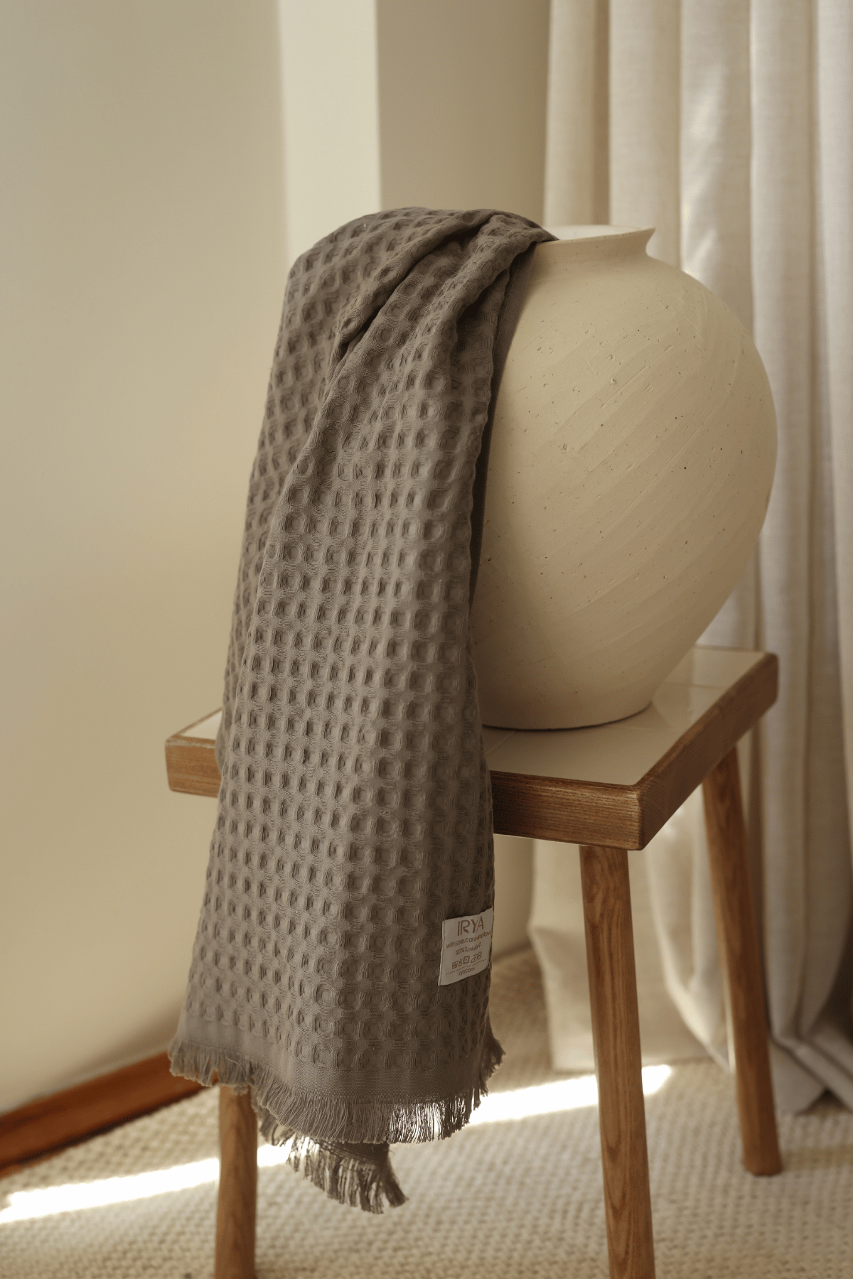 Aura Waffle Havlu Gri 50X100