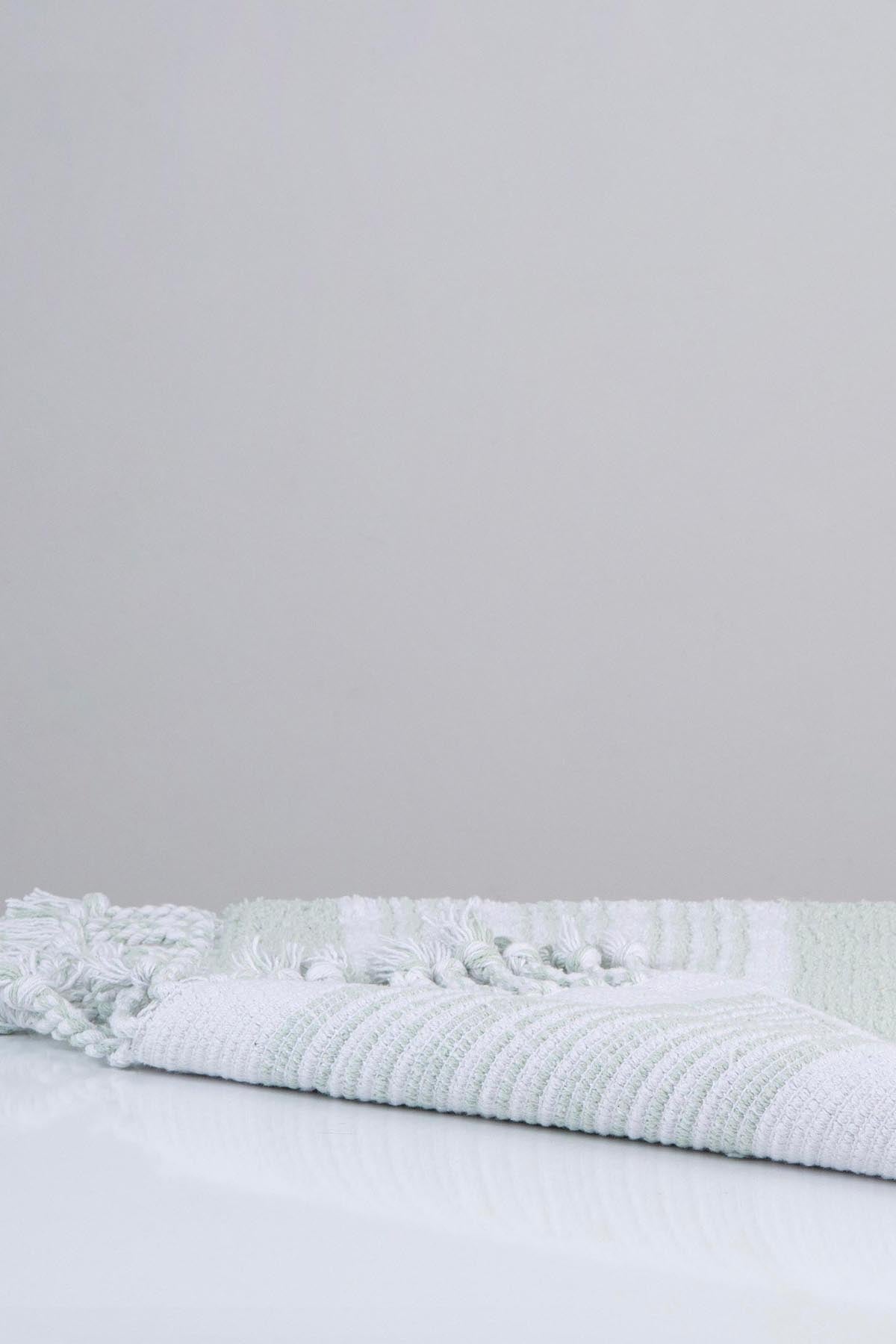 Martil Tekli Banyo Paspası %100 Pamuk 70x110 Yeşil