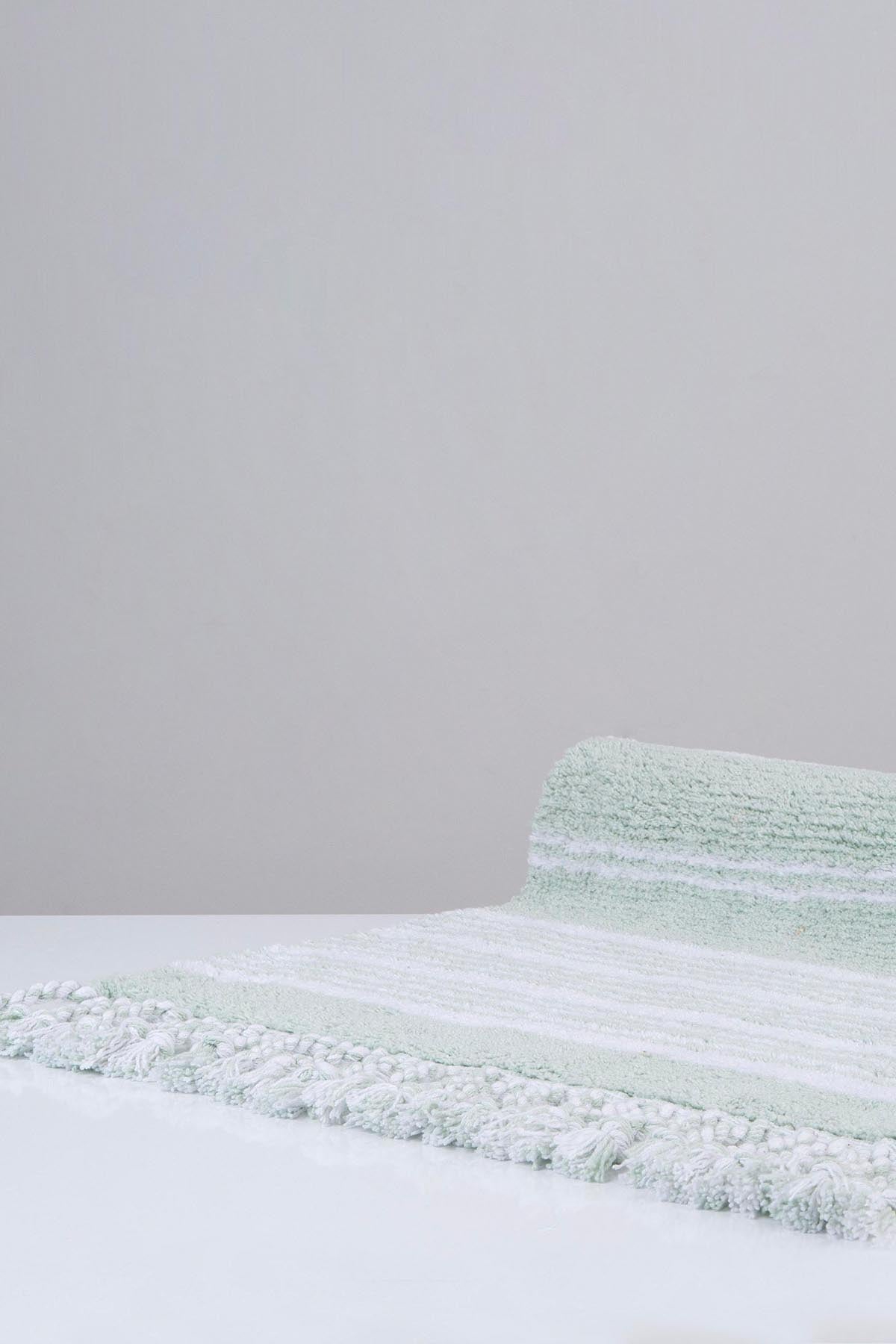 Martil Tekli Banyo Paspası %100 Pamuk 70x110 Yeşil