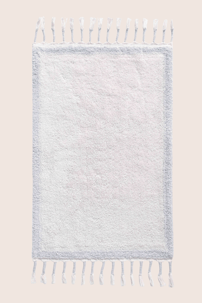 Root Tekli Banyo Paspası %100 Pamuk 60x100 cm Buz Mavi