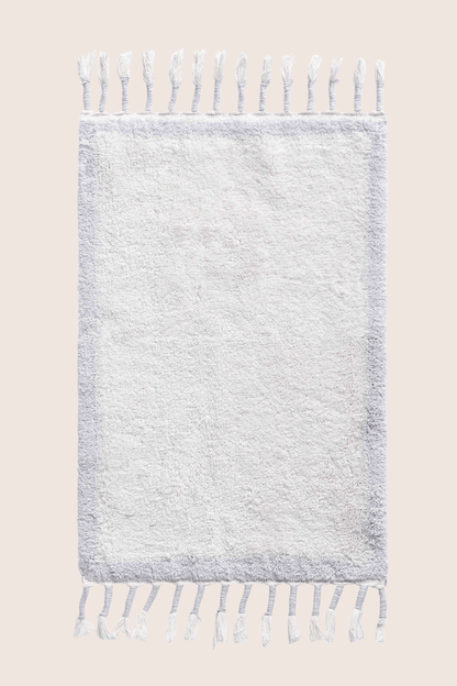 Root Tekli Banyo Paspası %100 Pamuk 50x80 cm Buz Mavi