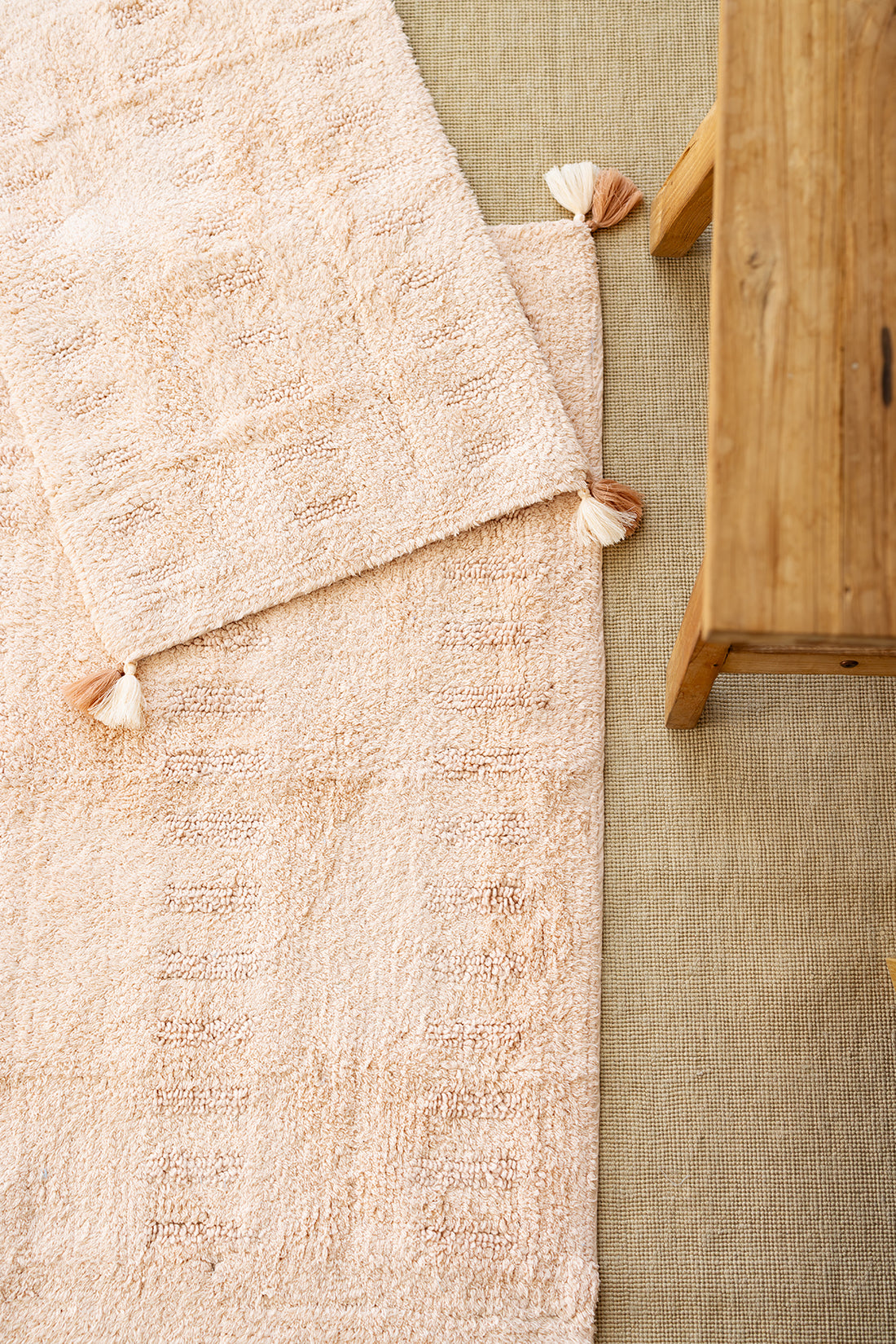 Togo 2 Piece Bath Mat Set 100% Cotton 40x60 + 60x90 Salmon