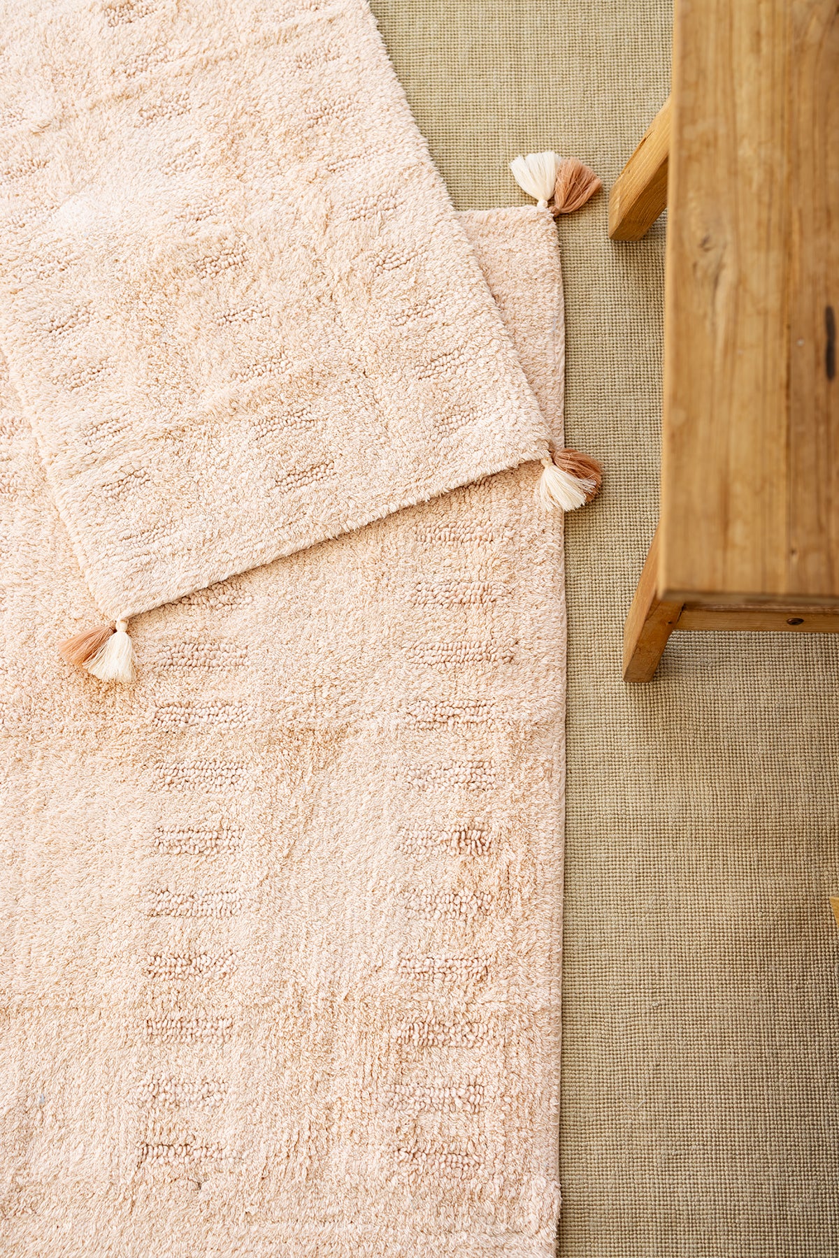 Togo 2 Piece Bath Mat Set 100% Cotton 40x60 + 60x90 Salmon