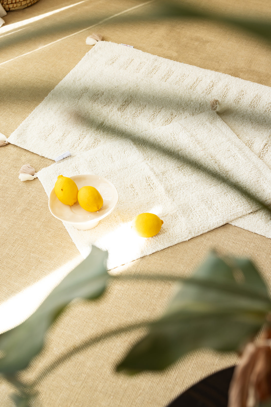 Togo 2 Piece Bath Mat Set 100% Cotton 40x60 + 60x90 Ecru