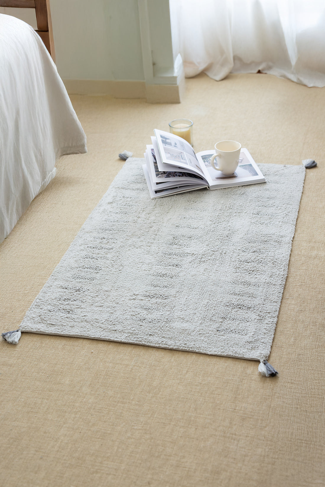 Togo Single Bath Mat 100% Cotton 70x110 Grey