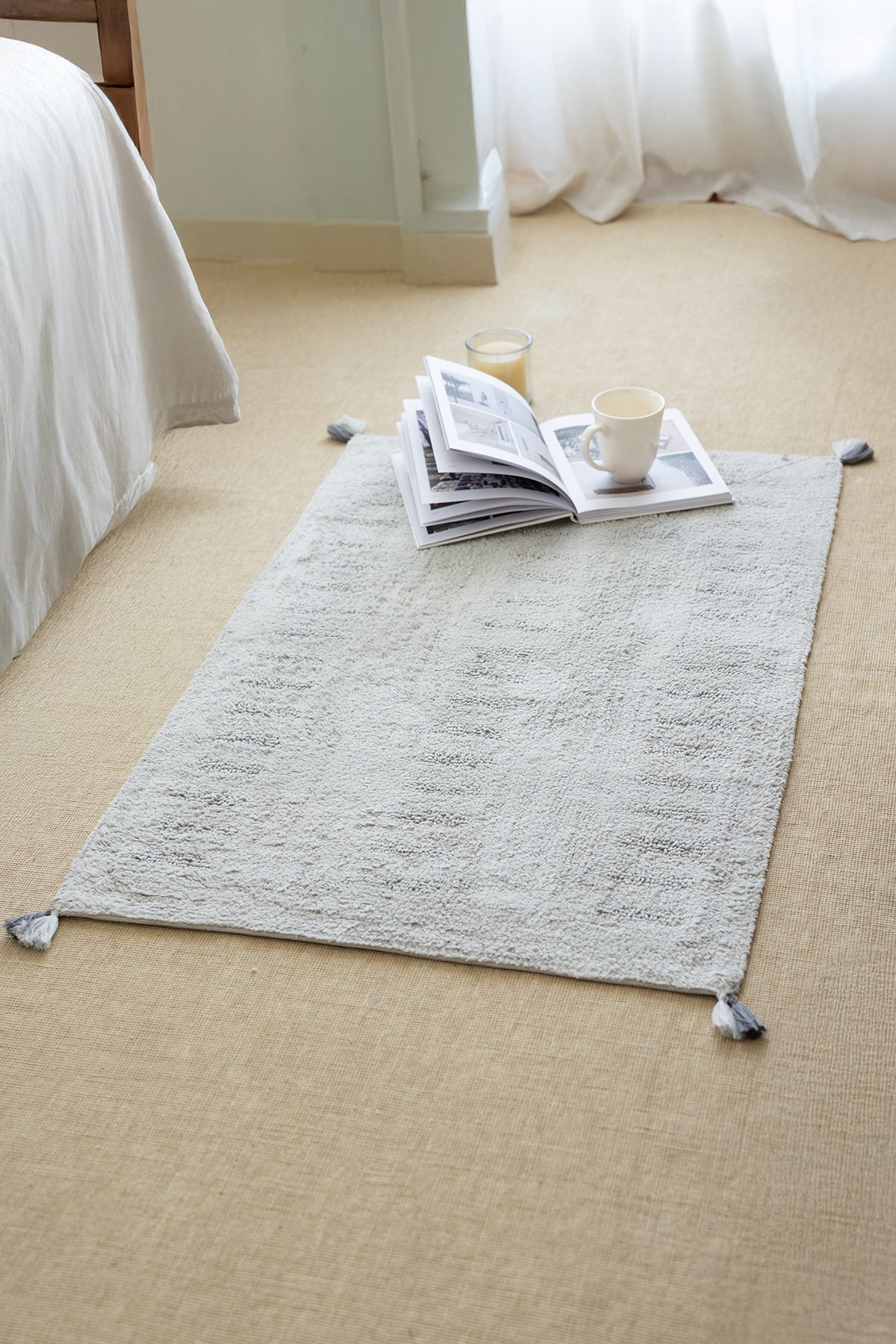 Togo Tekli Banyo Paspası %100 Pamuk 70x110 Gri