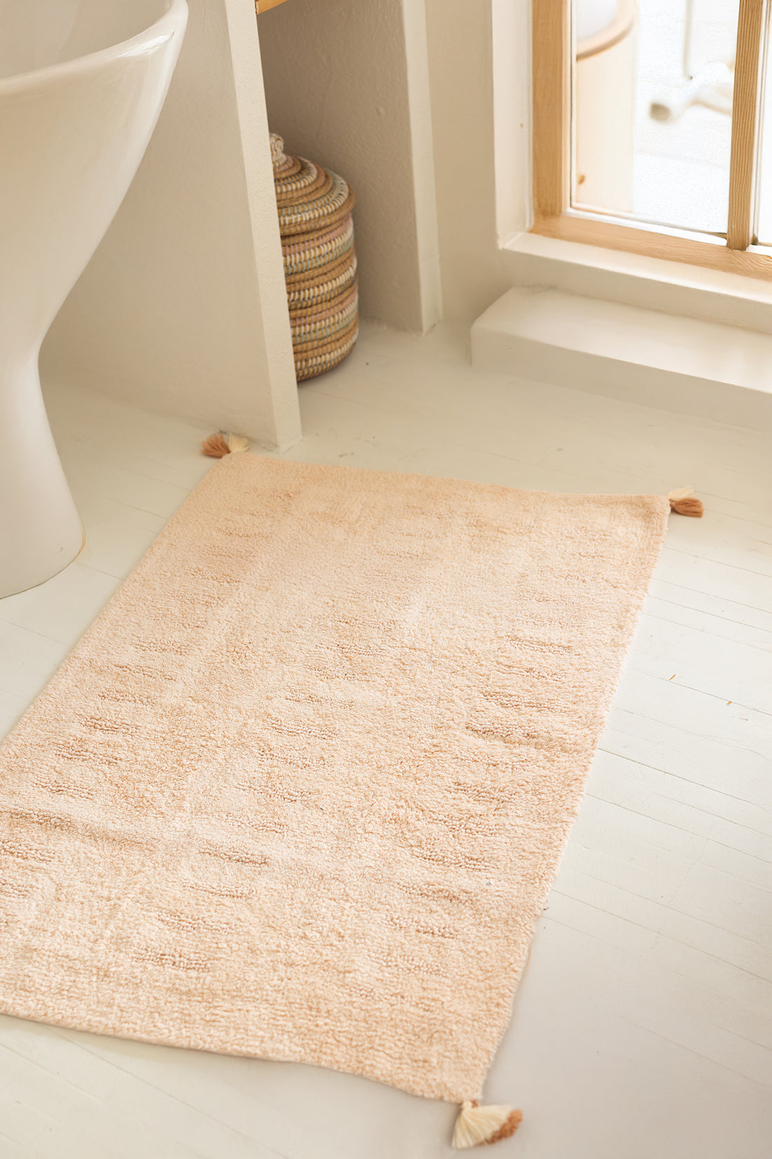 Togo Single Bath Mat 100% Cotton 70x110 Salmon