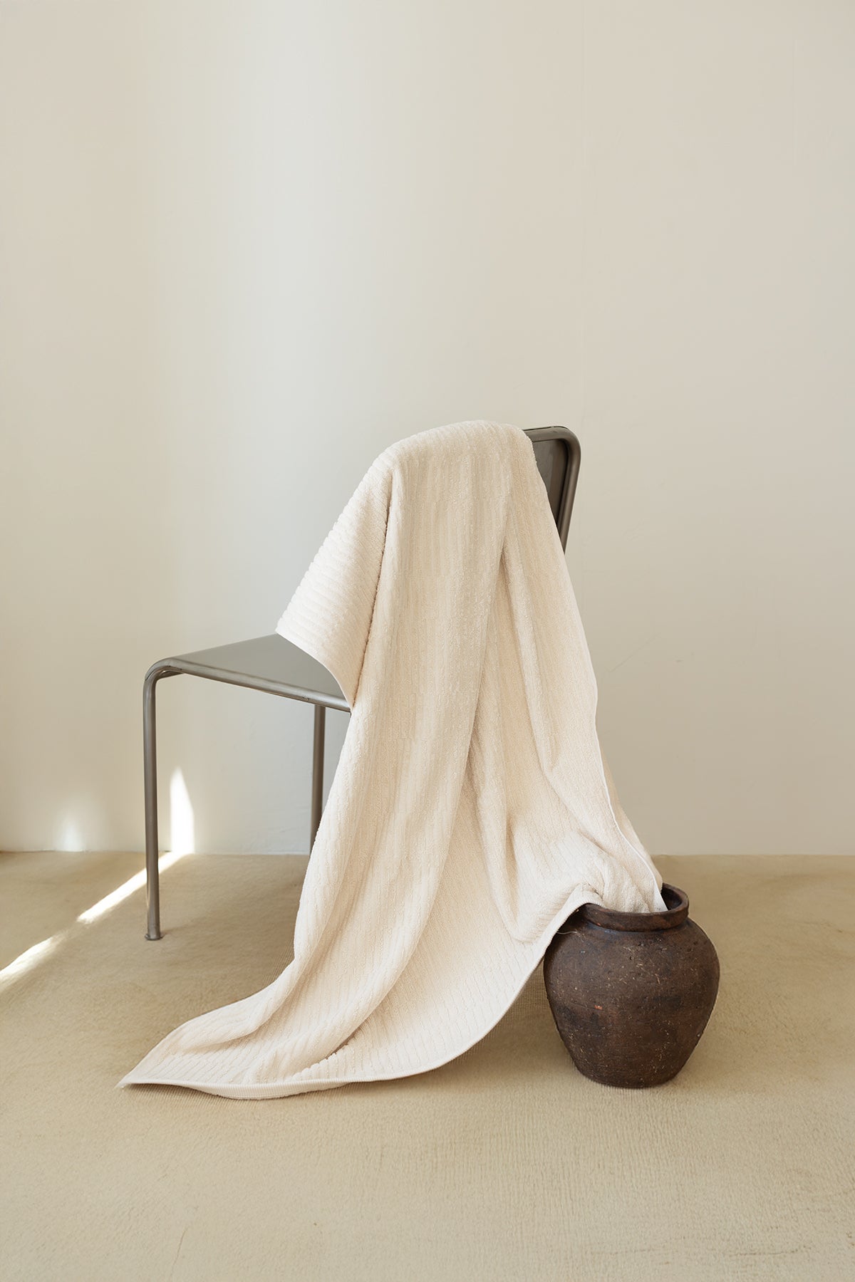 Earth Büyük Banyo Havlusu 90x150 cm Bej