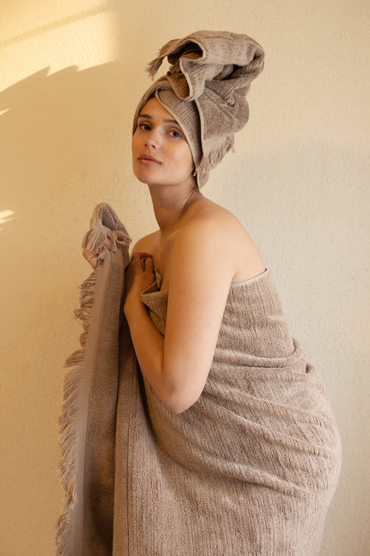 Fiona %100 Pamuk Havlu 70x140 cm Earth Brown