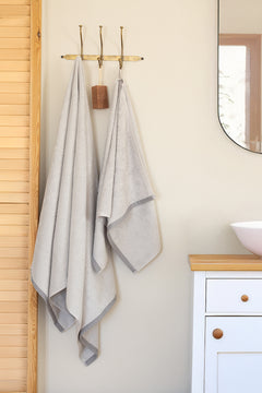 Marble 100% Cotton Bath Towel 70x140 cm Grey